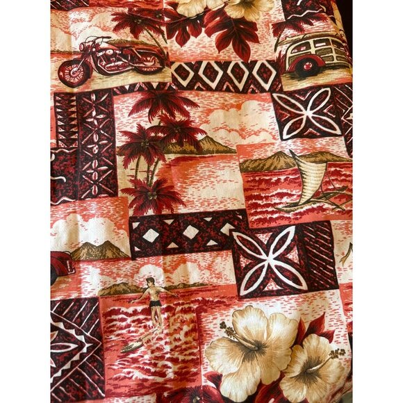 Royal Creations Pink Brown Tropical Hawaiian Shirt Size Medium - Picture 4 of 5